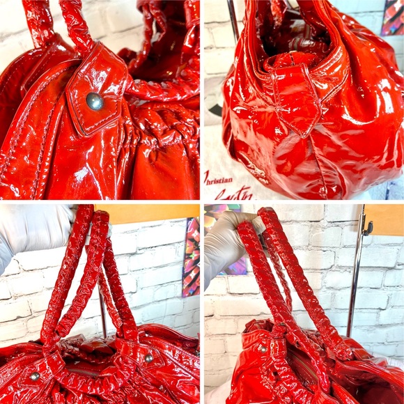 Christian Louboutin red patent leather shoulder bag - Picture 10 of 16